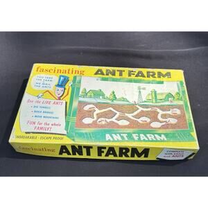 Rare Vintage Uncle Milton’s 1967 Ant Farm In Original Box!
